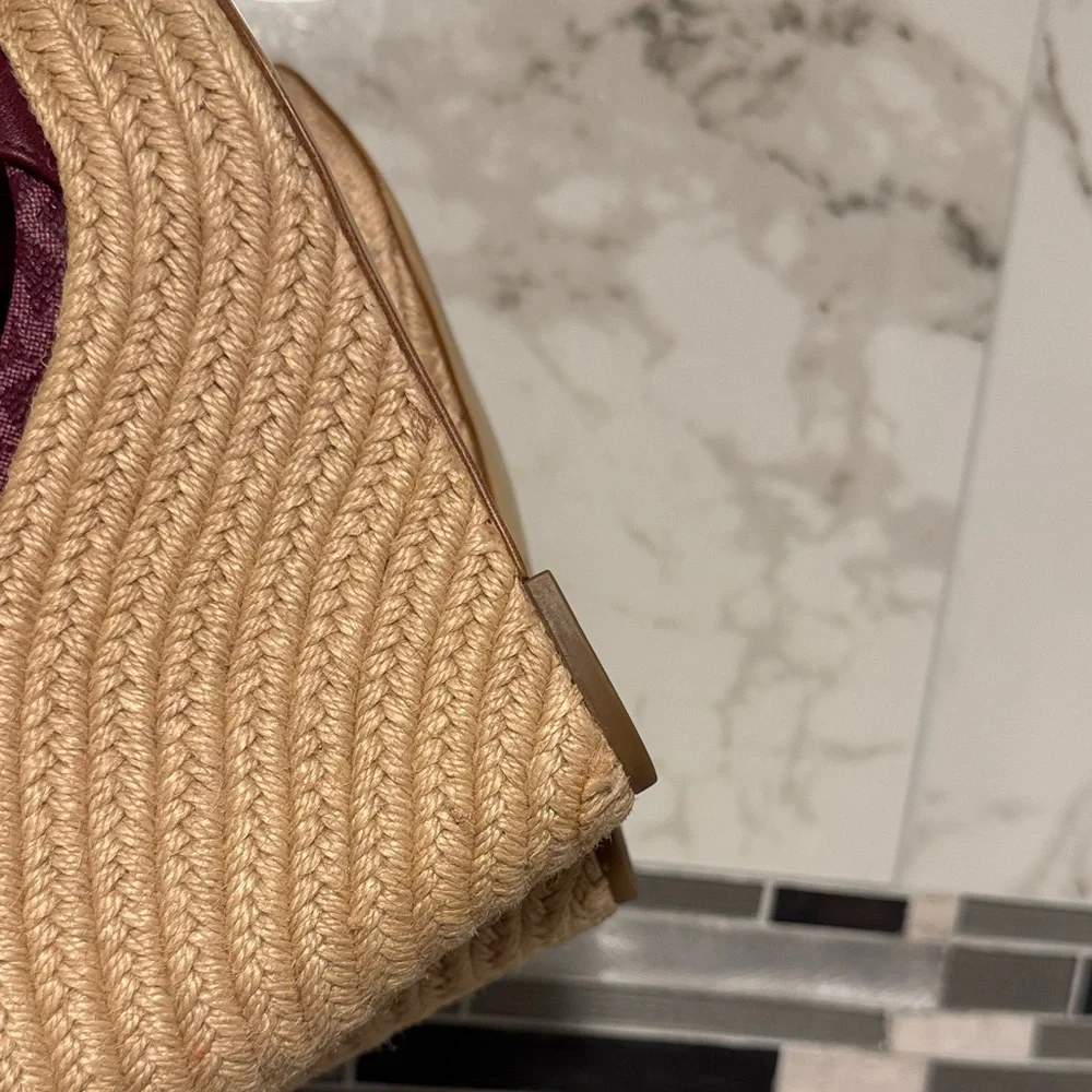 Michael Kors Burgundy and Tan Wedge Sandals - Picture 10 of 16